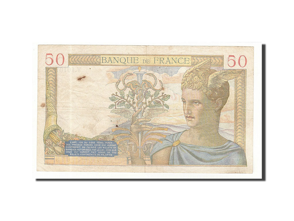 Biljet, Frankrijk, 50 Francs, 1939, 1939-04-13, TTB, Fayette:18.25, KM:85b