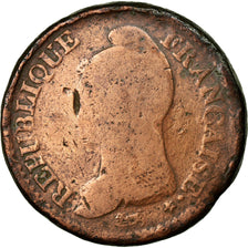 Coin, France, Dupré, Decime, 1799, Bordeaux, VG(8-10), Bronze, KM:644.8