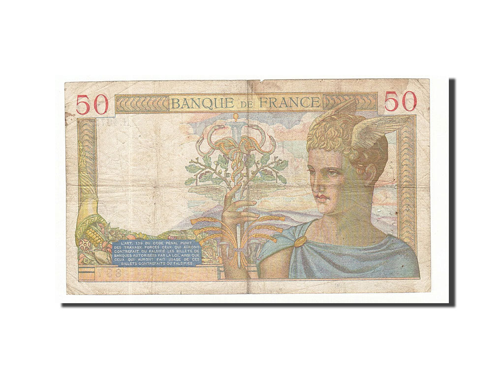 Banconote, Francia, 50 Francs, 1936, 1936-06-18, MB, Fayette:17.27, KM:81