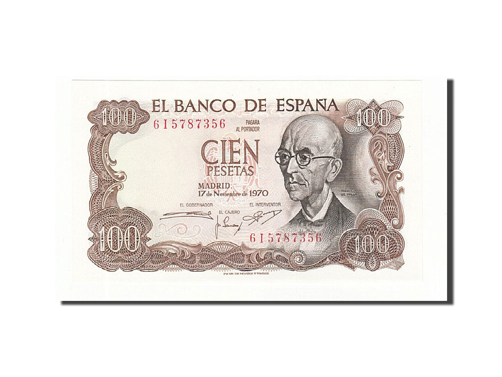 Banknote, Spain, 100 Pesetas, 1970, 1970-11-17, KM:152a, UNC(65-70)