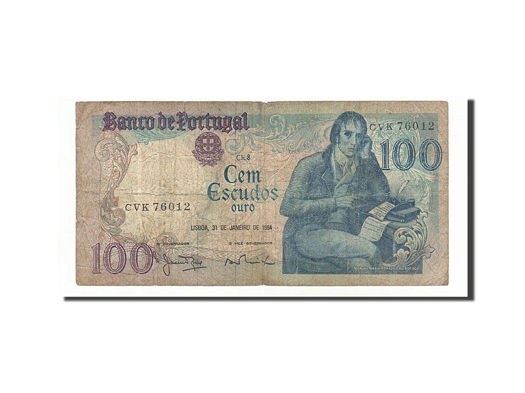 Billete, 100 Escudos, 1984, Portugal, KM:178c, 1984-01-31, BC