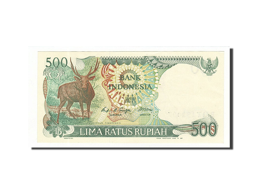 Banknote, Indonesia, 500 Rupiah, 1988, 1988, KM:123a, UNC(60-62)