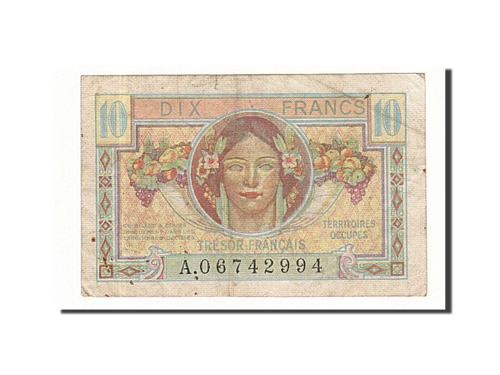 Banknot, Francja, 10 Francs, 1947, Undated, VF(30-35), Fayette:VF30.1, KM:M7a