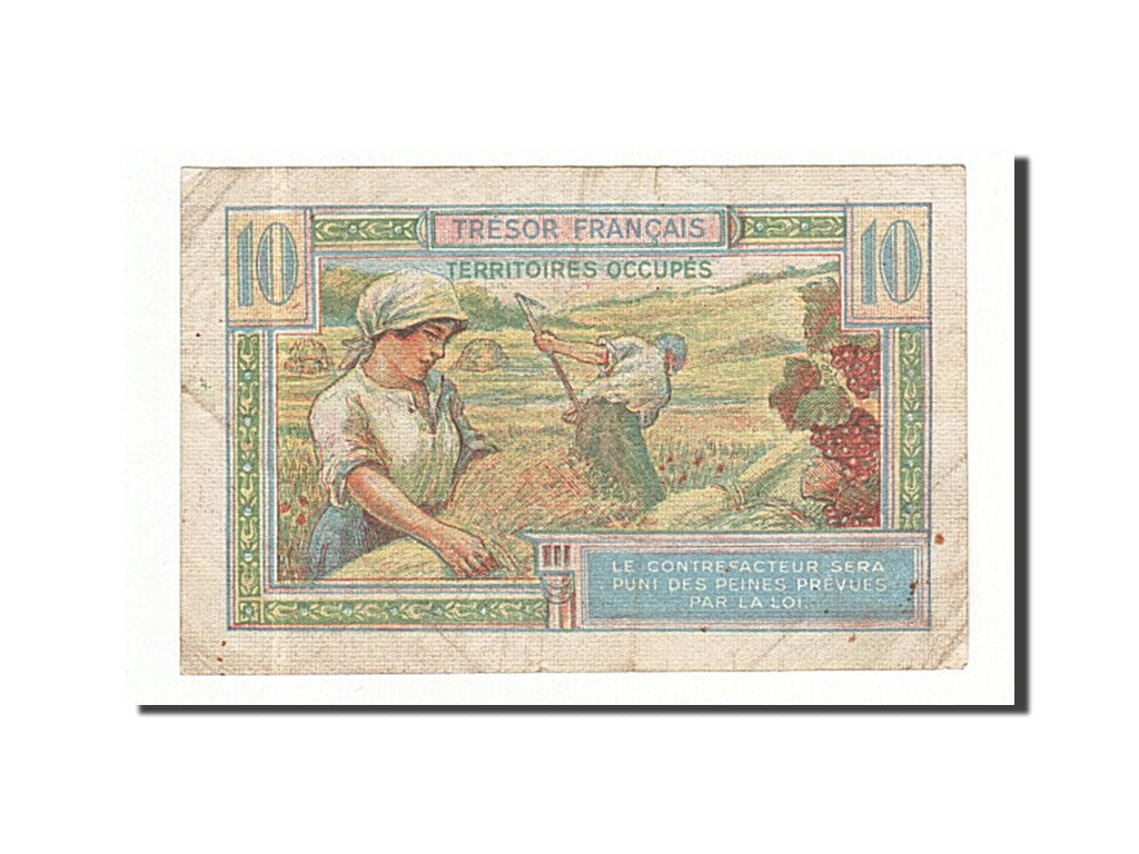 Banknot, Francja, 10 Francs, 1947, Undated, VF(30-35), Fayette:VF30.1, KM:M7a