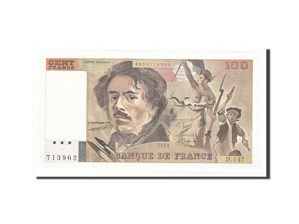 Banconote, Francia, 100 Francs, 1989, 1989, FDS, Fayette:69.13c), KM:154d
