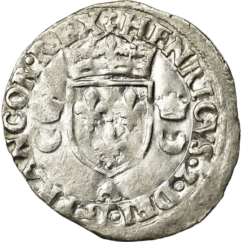 Moneta, Francia, Douzain aux croissants, 1550, Paris, MB+, Biglione