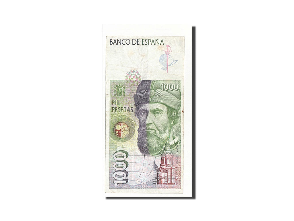 Biljet, Spanje, 1000 Pesetas, 1992, 1992-10-12, KM:163, TTB