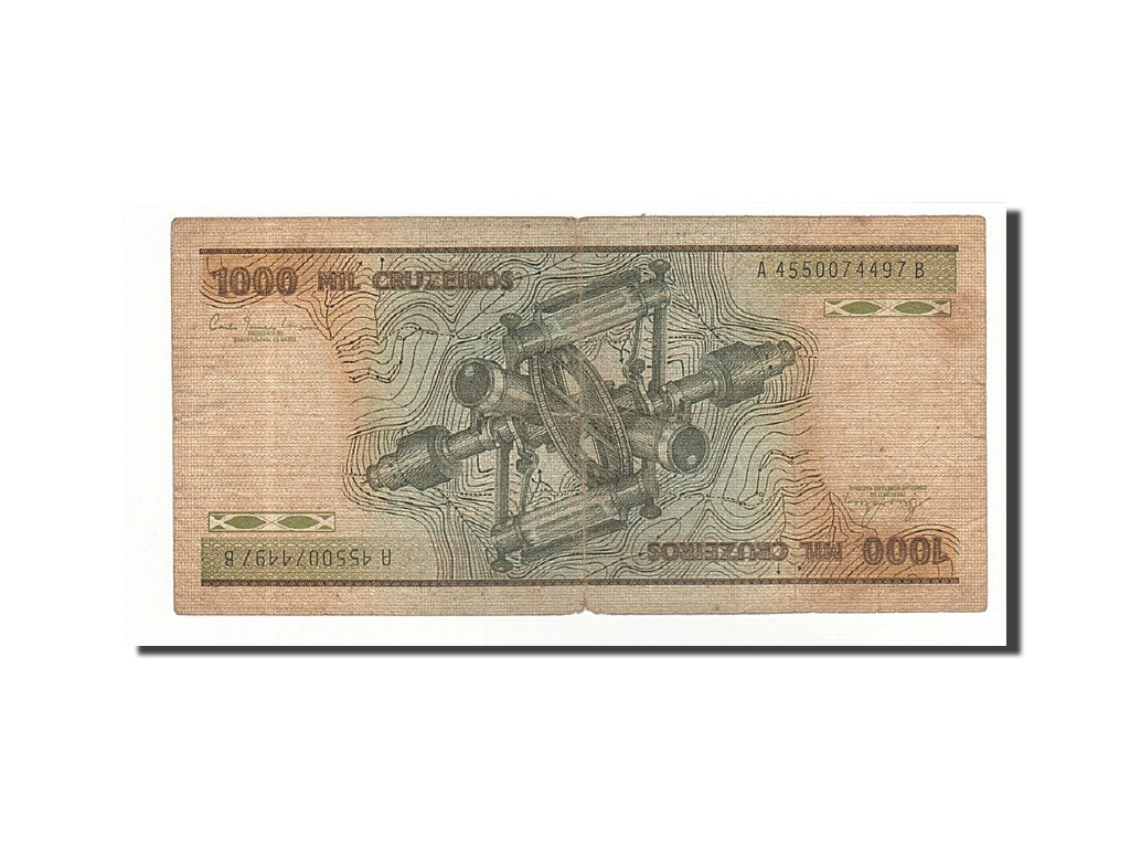 Banknote, Brazil, 1000 Cruzeiros, 1981-1985, Undated (1981), KM:201a, VF(20-25)