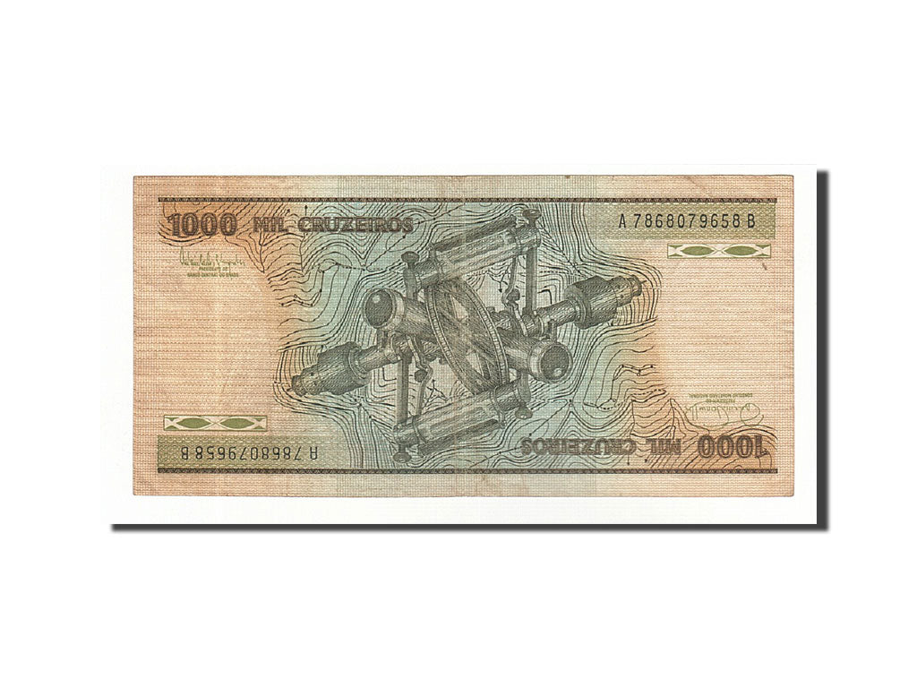 Geldschein, Brasilien, 1000 Cruzeiros, 1981-1985, Undated (1985), KM:201c, S