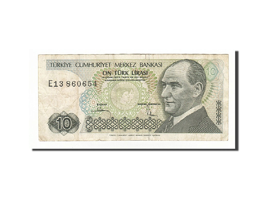 Banknote, Turkey, 10 Lira, Undated (1979), Undated, KM:192, VF(30-35)