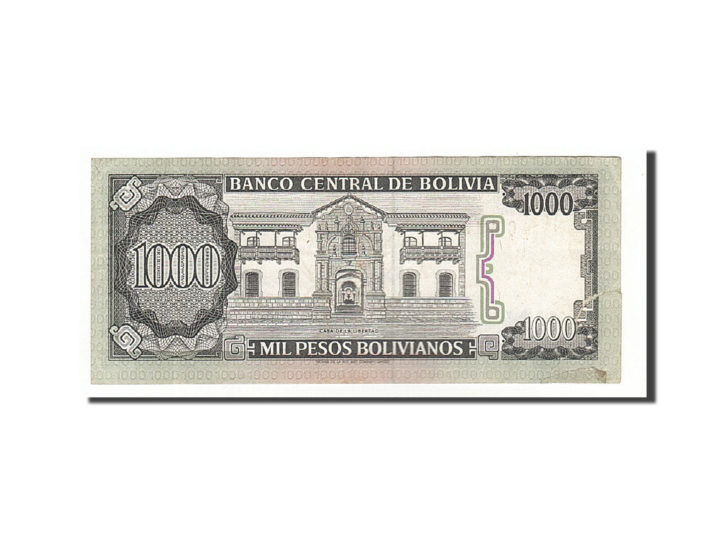 Billet, Bolivie, 1000 Pesos Bolivianos, 1981-1984, 1982-06-25, KM:167a, TTB