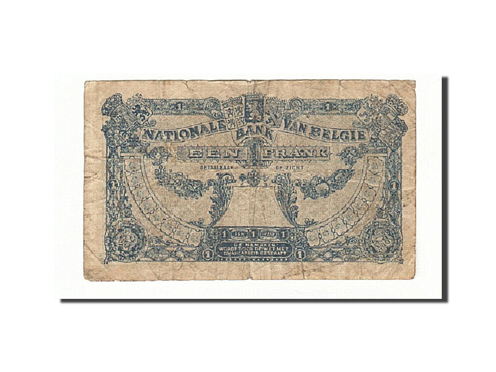 Banknote, Belgium, 1 Franc, 1920-22, 1922-06-08, KM:92, VF(20-25)