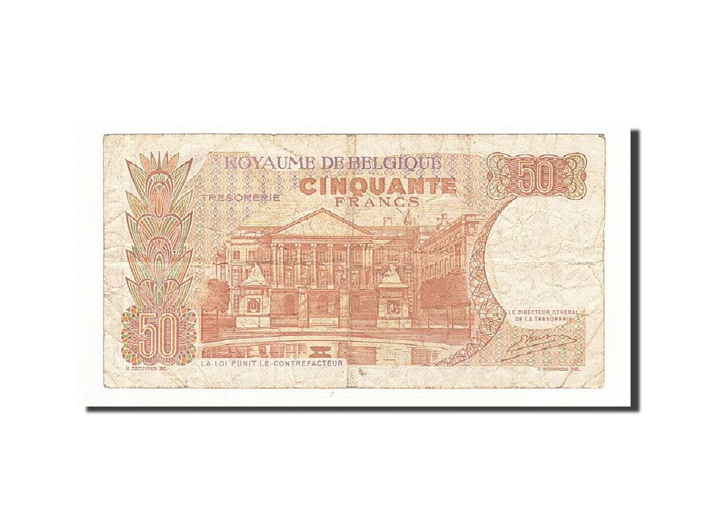Banconote, Belgio, 50 Francs, 1964-1966, KM:139, 1966-05-16, MB