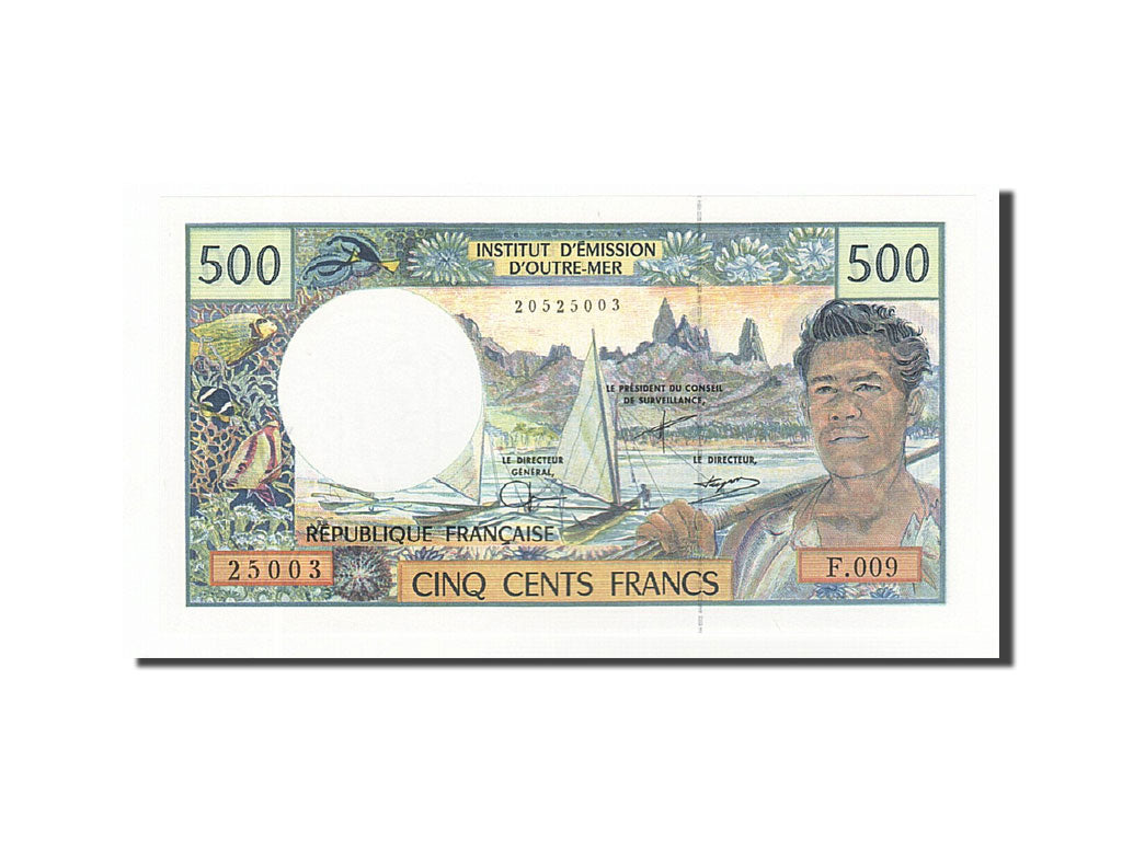 Billete, 500 Francs, 1985-1996, Territorios franceses en el Pacífico, KM:1b
