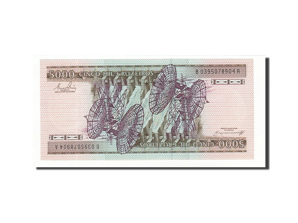 Banknote, Brazil, 5000 Cruzeiros, 1984, Undated, KM:202c, UNC(65-70)