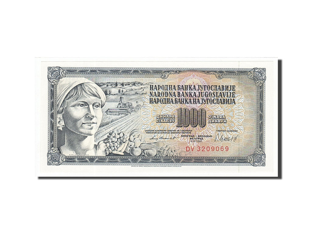 Banknote, Yugoslavia, 1000 Dinara, 1978-1981, 1981-11-04, KM:92d, UNC(65-70)
