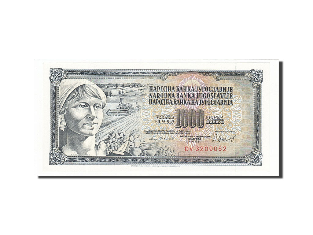 Banknote, Yugoslavia, 1000 Dinara, 1978-1981, 1981-11-04, KM:92d, UNC(63)
