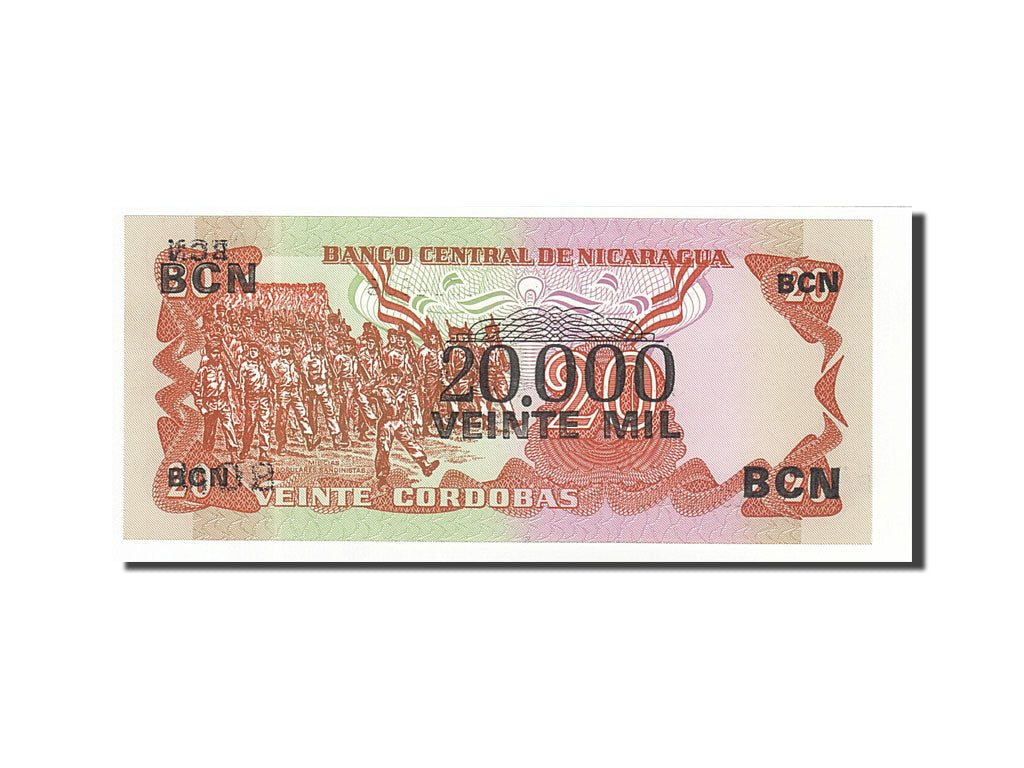 Billete, 20,000 Córdobas on 20 Córdobas, 1987, Nicaragua, KM:147, 1987, UNC