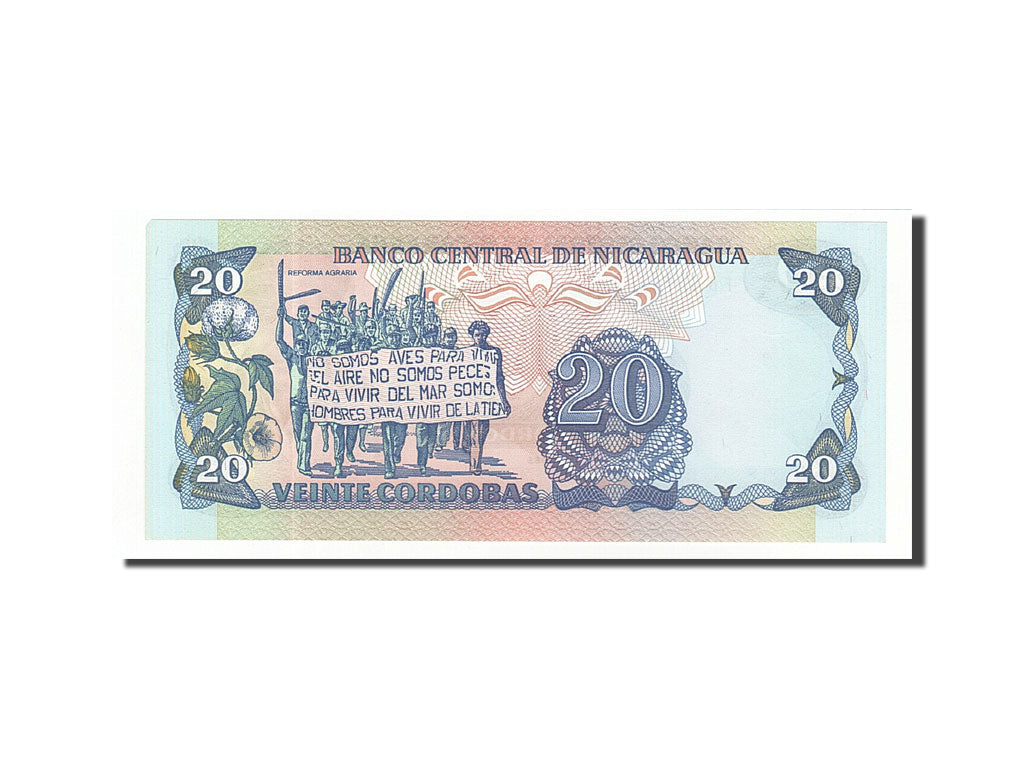 Banknote, Nicaragua, 20 Cordobas, 1985, 1985, KM:152, UNC(63)