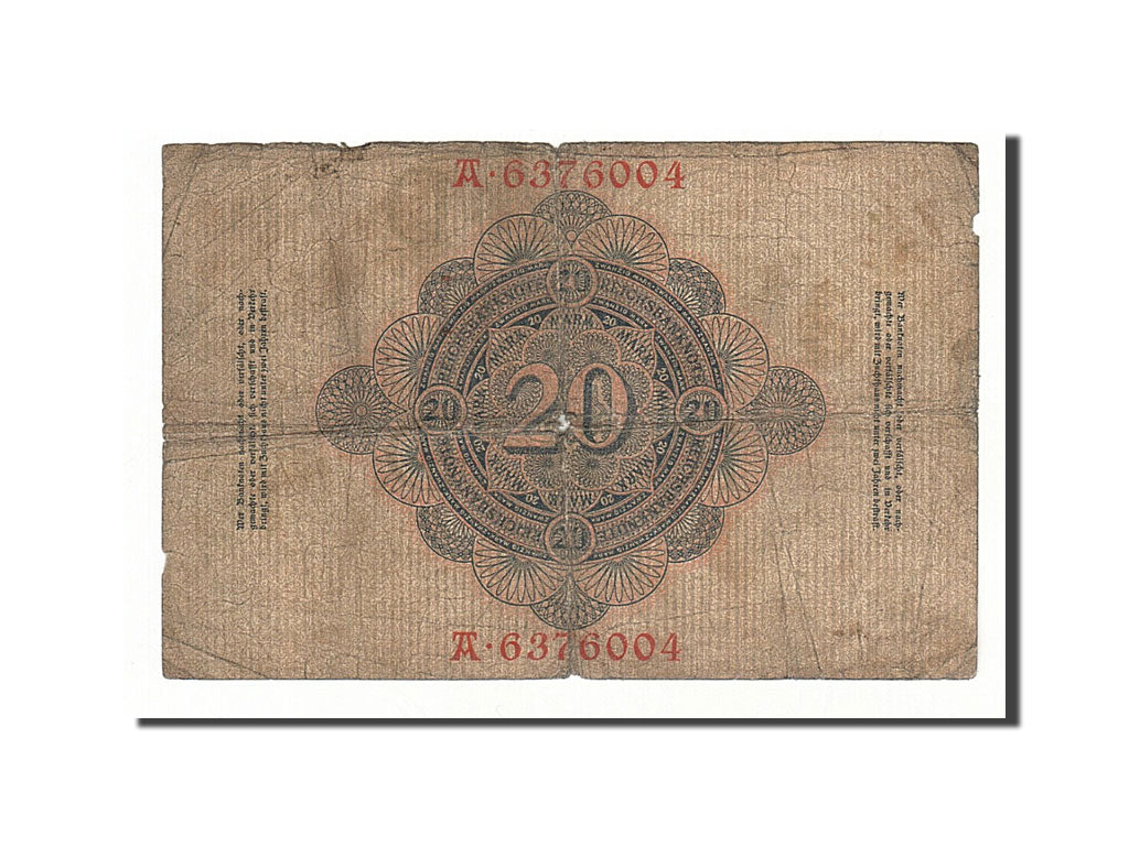 Biljet, Duitsland, 20 Mark, 1908, 1908-02-07, KM:31, B