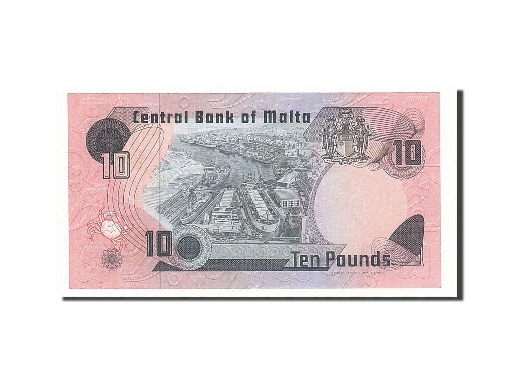 Geldschein, Malta, 10 Liri, 1979, Undated, KM:36a, VZ