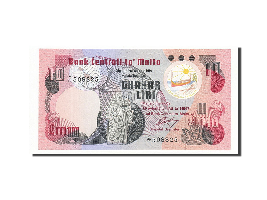 Billete, 10 Liri, 1979, Malta, KM:36b, Undated, UNC