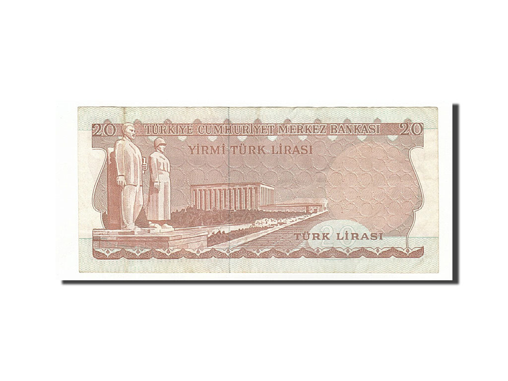 Banknote, Turkey, 20 Lira, 1974, Undated, KM:187a, EF(40-45)