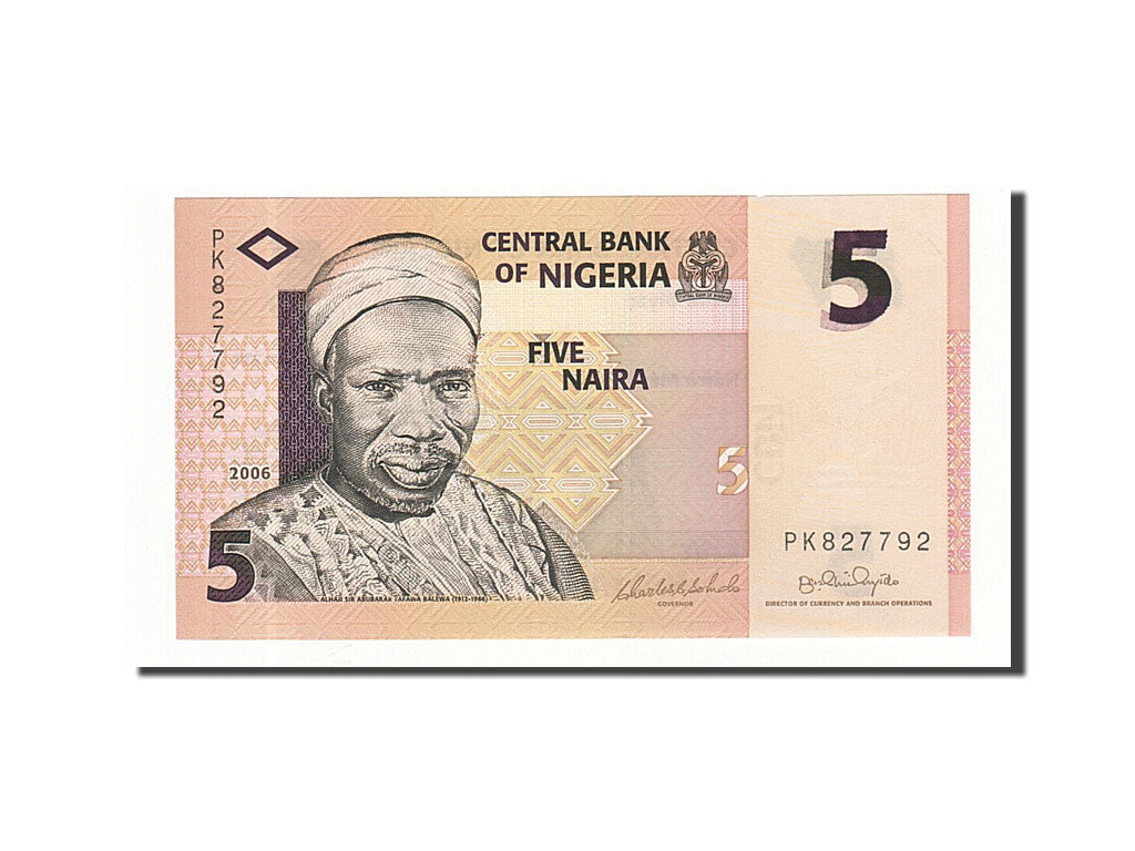 Banknote, Nigeria, 5 Naira, 2006, 2006, KM:32a, UNC(65-70)