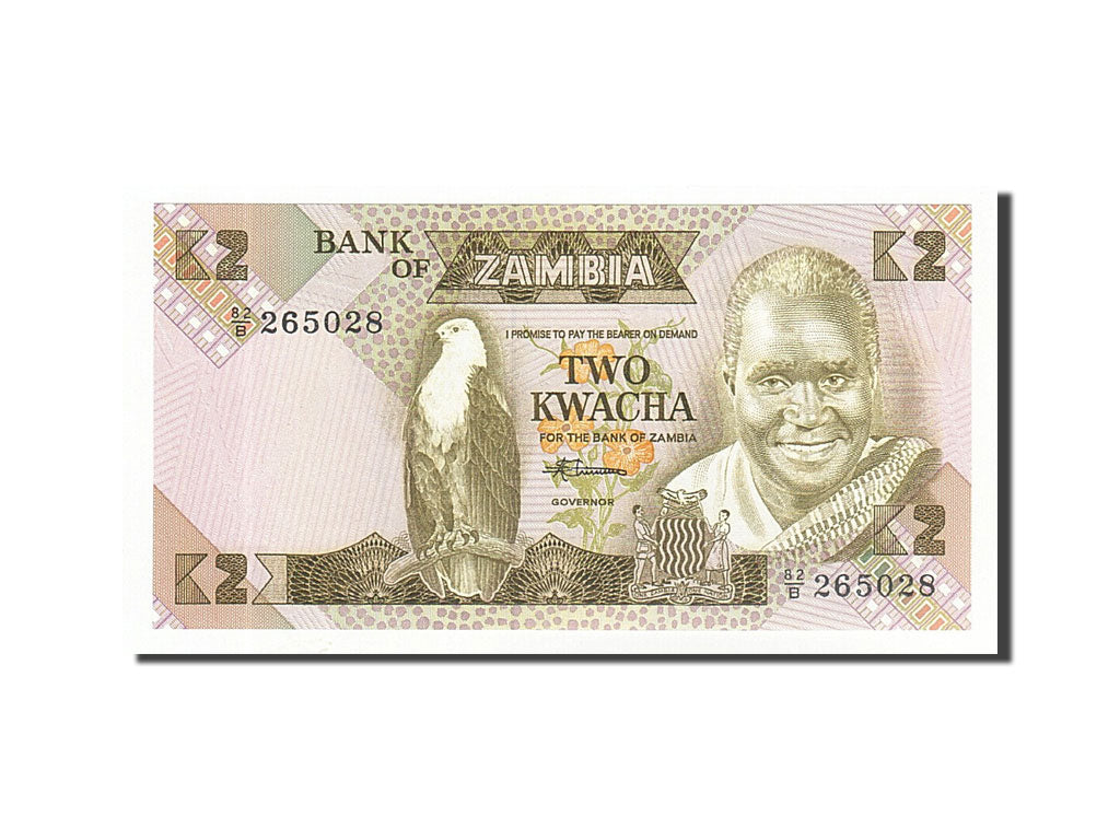 Banknote, Zambia, 2 Kwacha, 1980-1988, Undated, KM:24c, UNC(65-70)