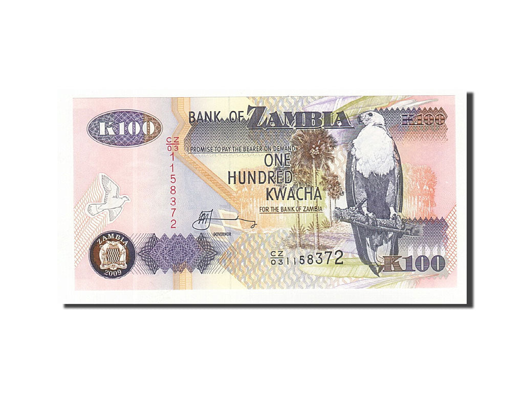 Banknote, Zambia, 100 Kwacha, 1996, 2009, KM:38h, UNC(65-70)