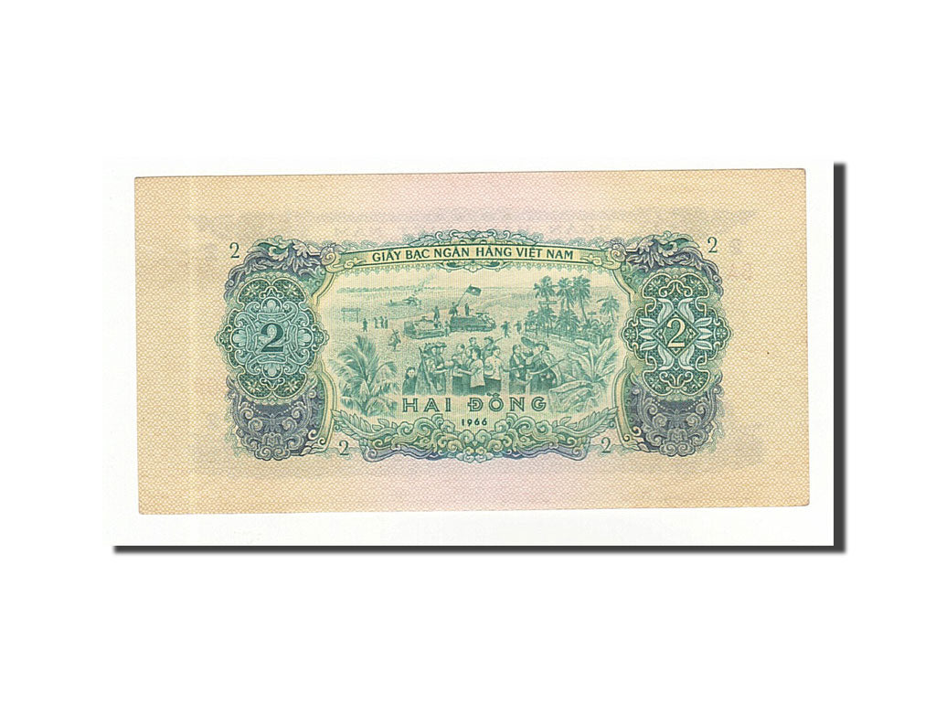 Biljet, Zuid Viëtnam, 2 D<ox>ng, 1966, Undated, KM:41a, SPL