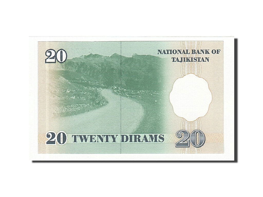 Banknote, Tajikistan, 20 Diram, 1999, 1999, KM:12a, UNC(65-70)
