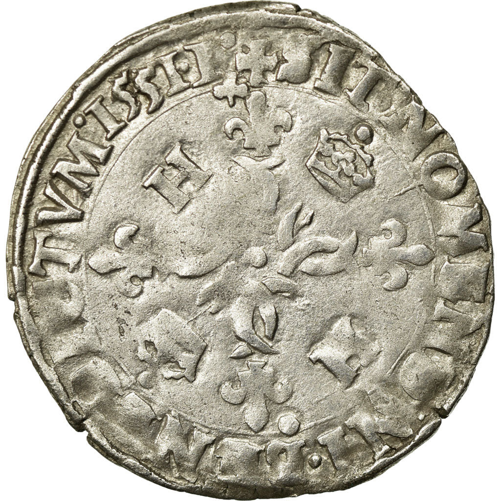 Coin, France, Douzain aux croissants, 1551, Lyons, VF(30-35), Billon