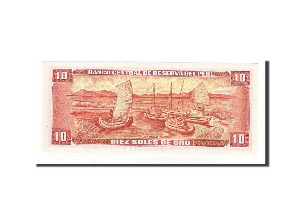 Banknote, Peru, 10 Soles De Oro, 1969-1974, 1971-09-09, KM:100b, UNC(65-70)