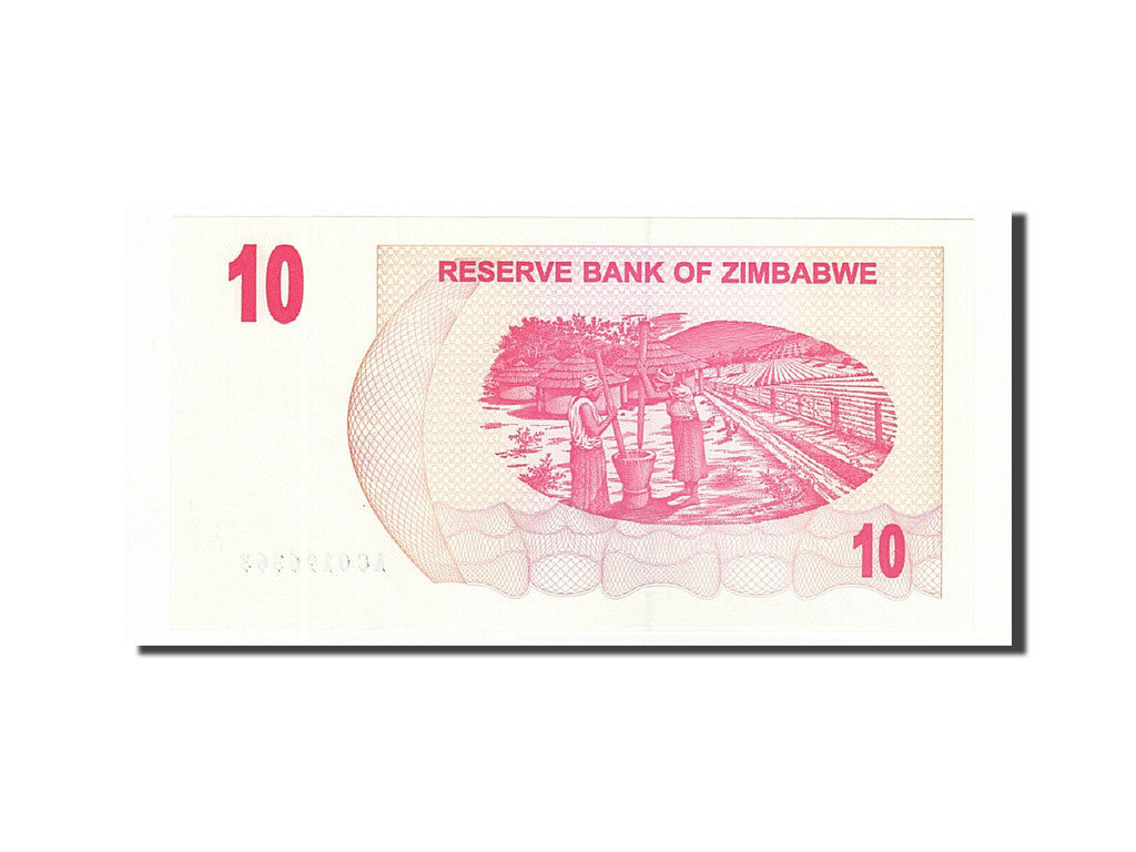 Banknote, Zimbabwe, 10 Dollars, 2006-2008, 2006-08-01, KM:39, UNC(65-70)