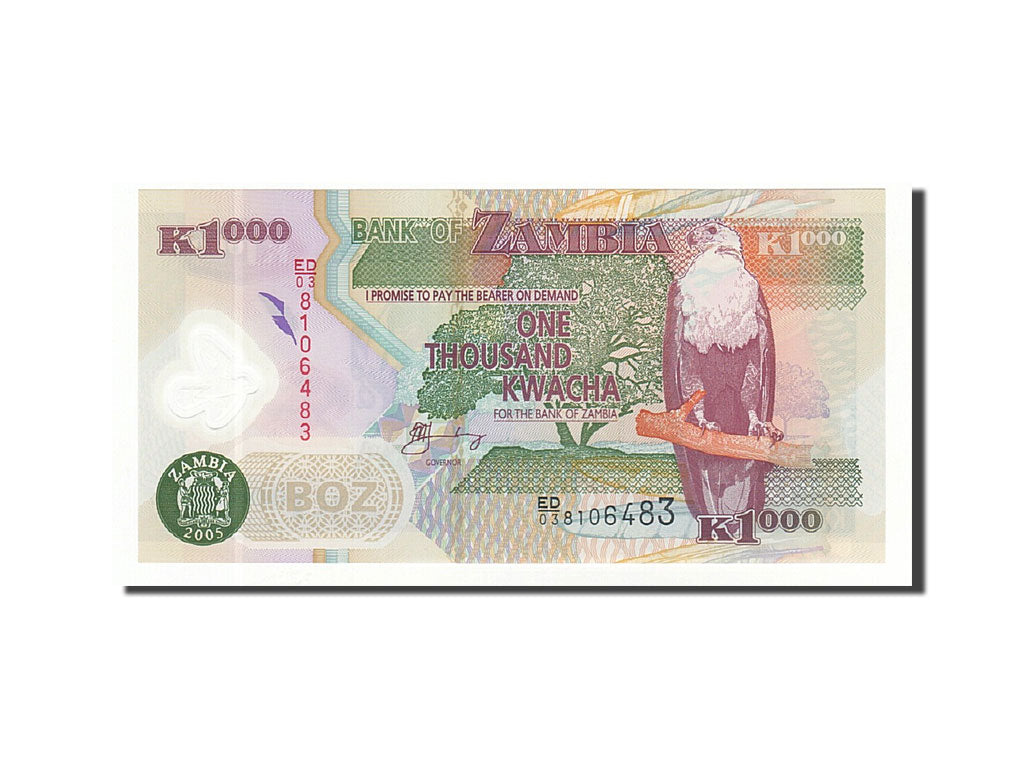 Banknote, Zambia, 1000 Kwacha, 2003, 2005, KM:44d, UNC(65-70)