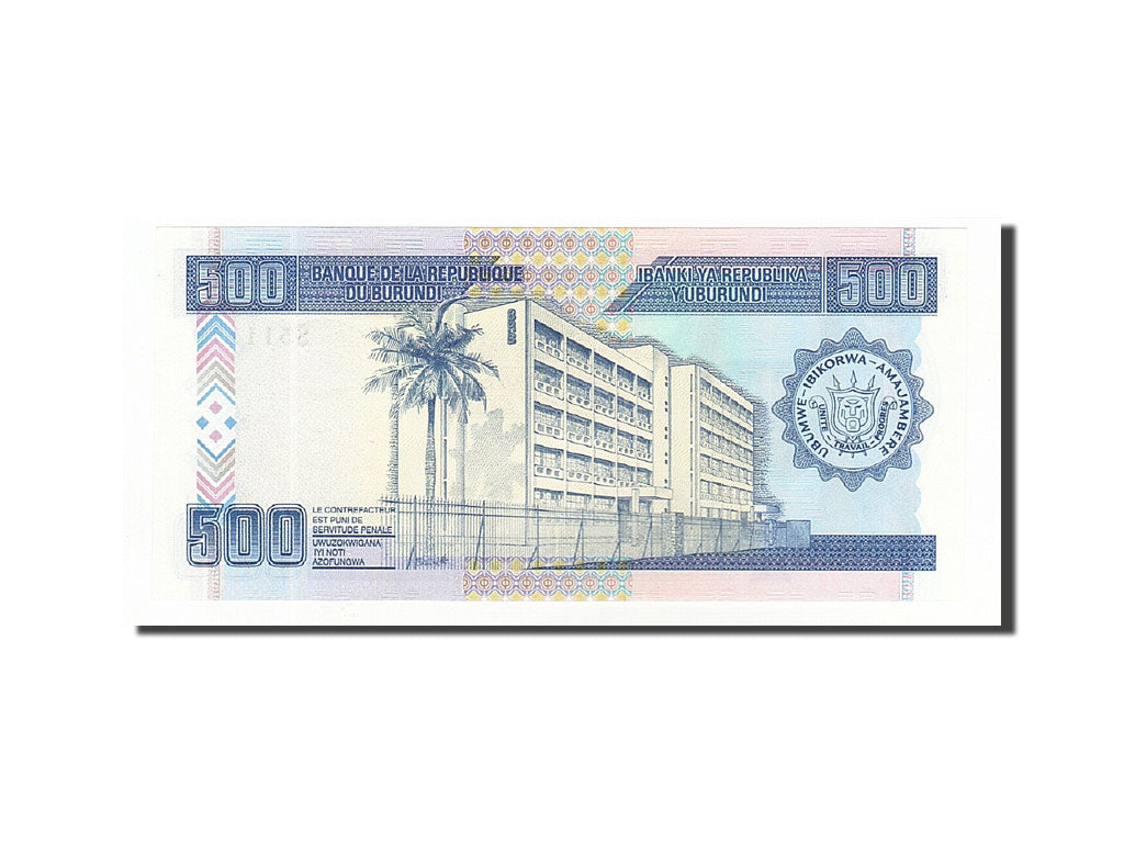Geldschein, Burundi, 500 Francs, 1993-1997, 1995-02-05, KM:37a, UNZ