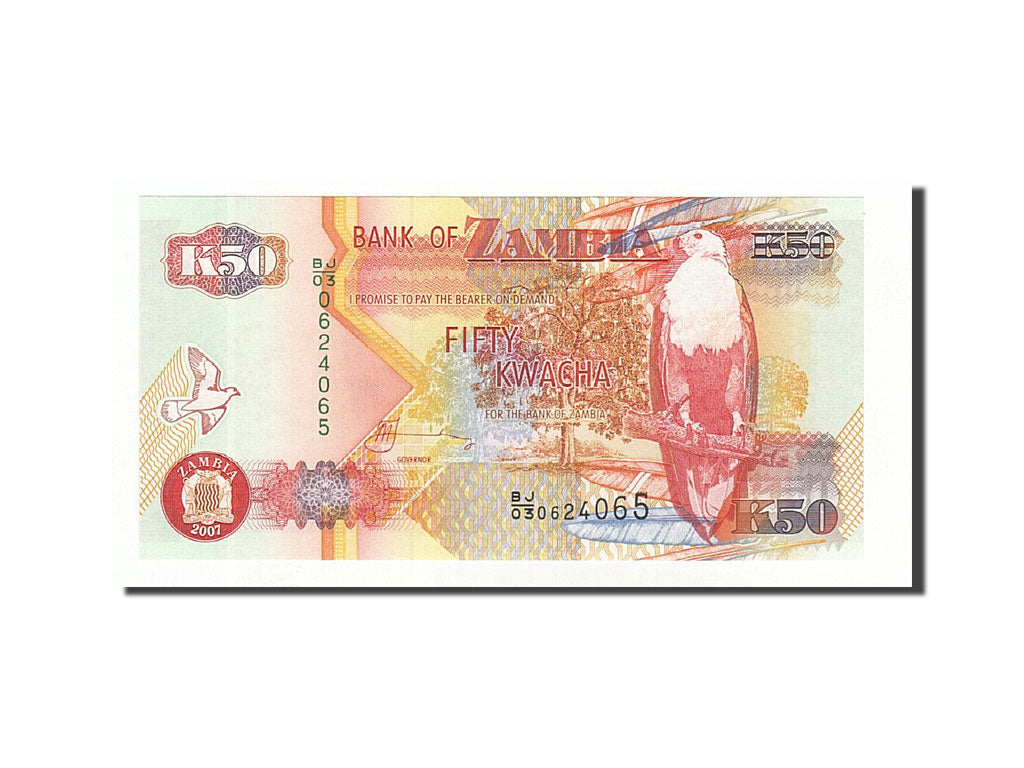 Banknote, Zambia, 50 Kwacha, 2007, 2007, KM:37f, UNC(65-70)