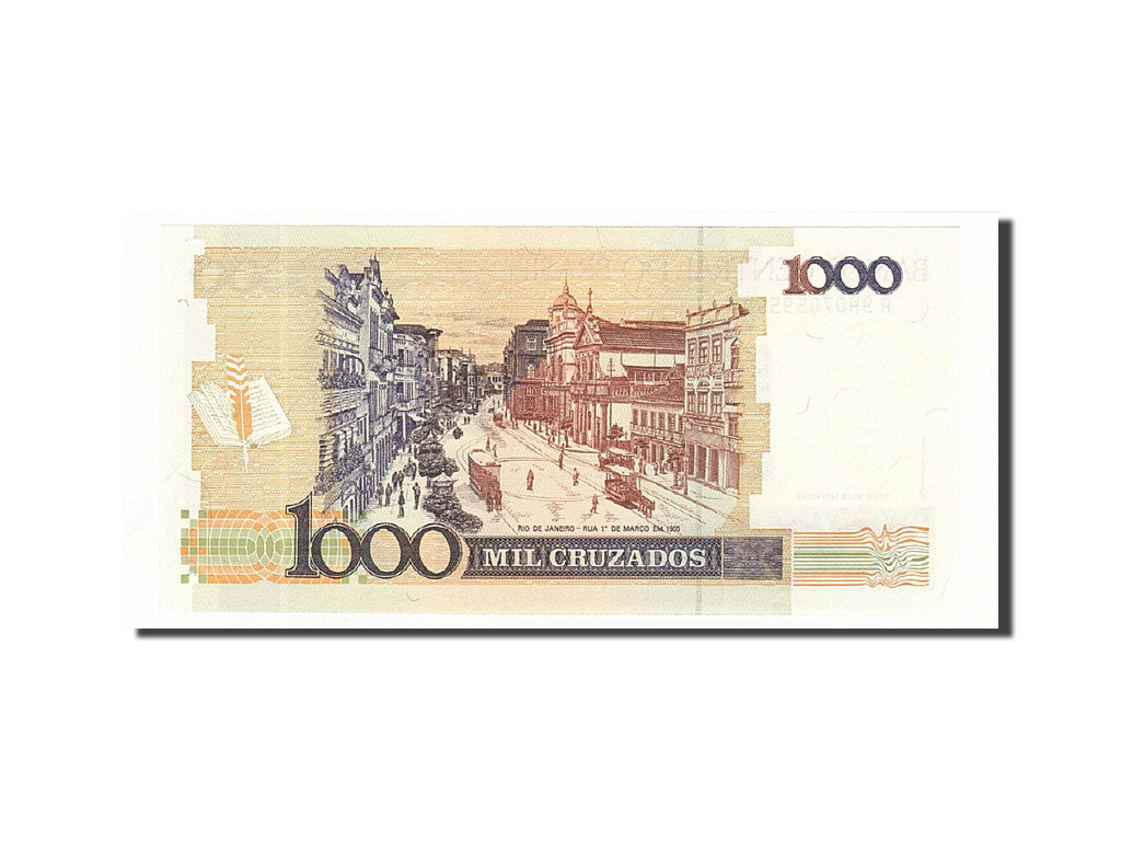Biljet, Brazilië, 1000 Cruzados, 1987-1988, Undated, KM:213b, NIEUW