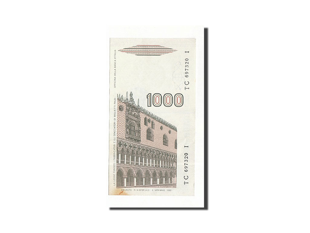 Banconote, Italia, 1000 Lire, 1982, KM:109a, 1982, SPL-