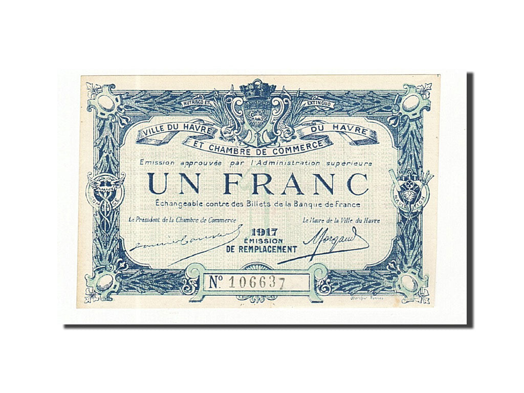 Billet, France, Le Havre, 1 Franc, 1917, SUP+, Pirot:68-18