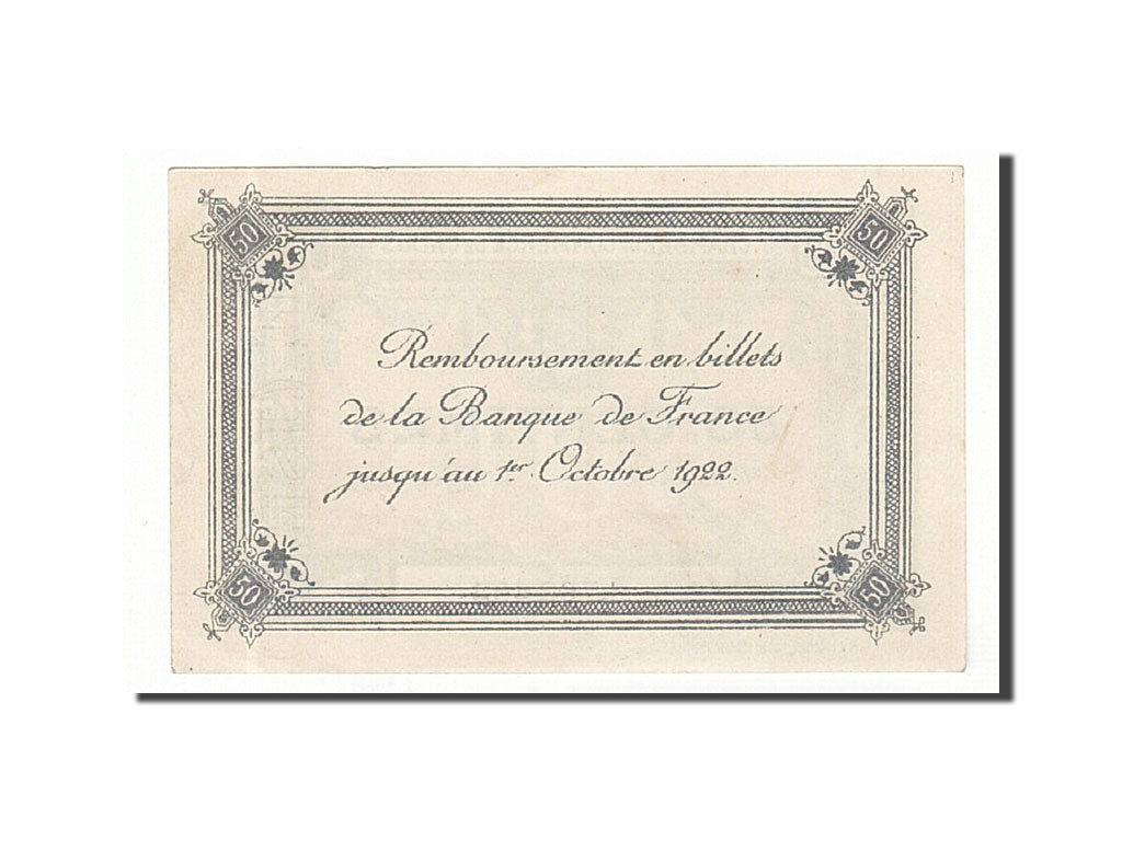 Billet, France, Calais, 50 Centimes, Undated, SPL, Pirot:36-42