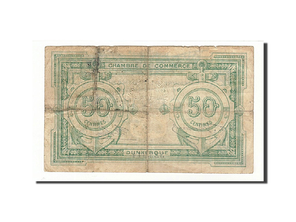 Banknote, Pirot:54-1, 50 Centimes, Undated, France, VF(20-25), Dunkerque