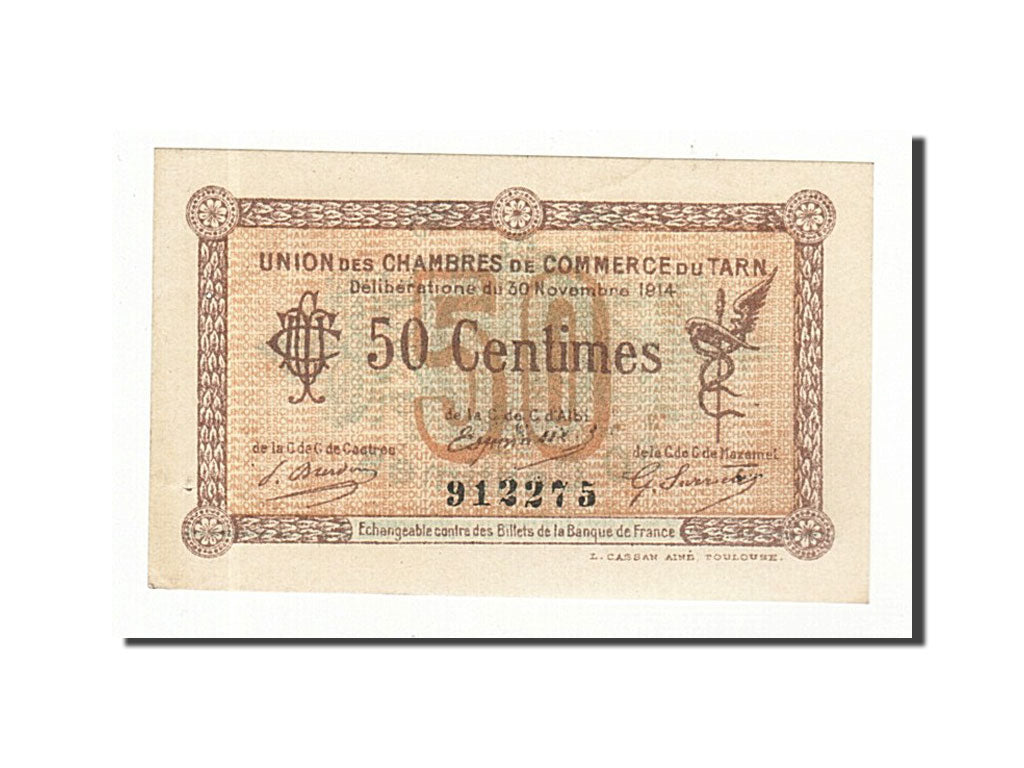 Billet, France, Albi, 50 Centimes, 1914, SPL, Pirot:5-1