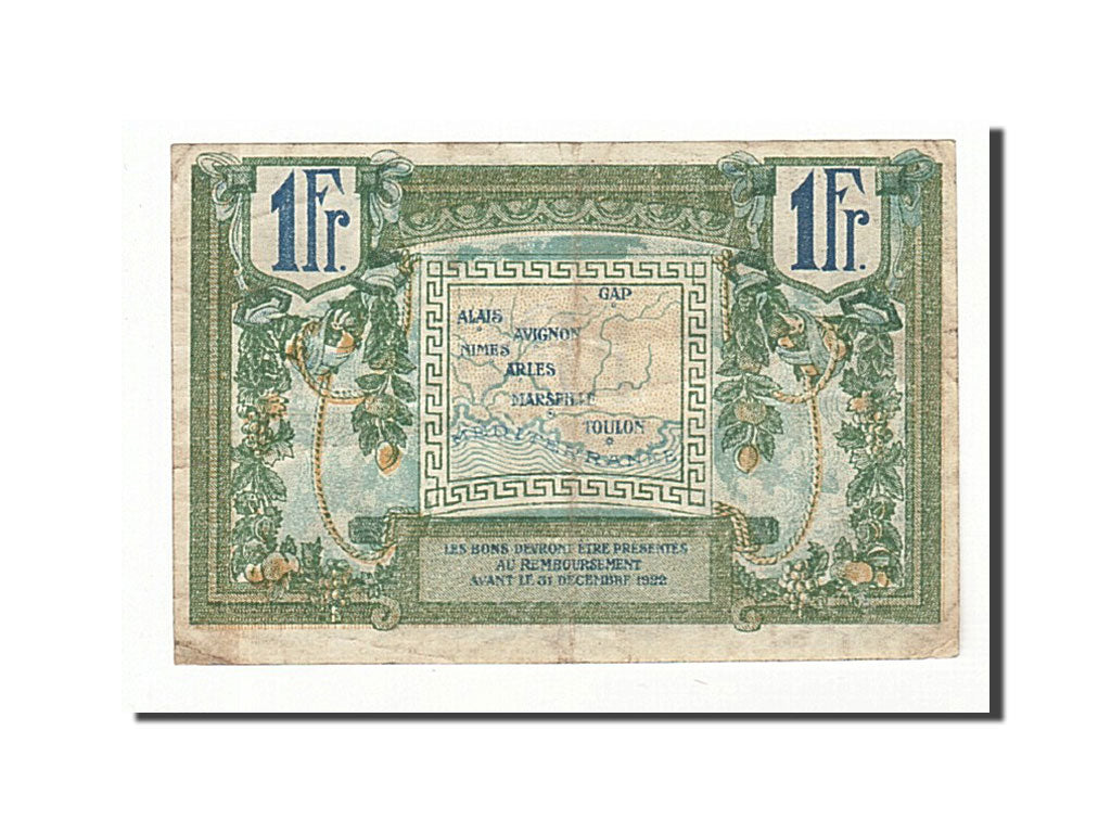 Banknote, Pirot:102-12, 1 Franc, France, EF(40-45), Marseille