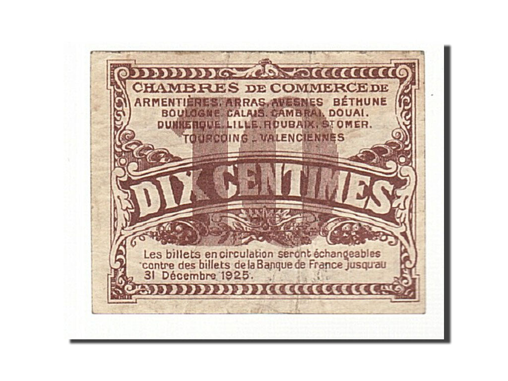 Banknote, Pirot:94-2, 10 Centimes, France, EF(40-45), Lille