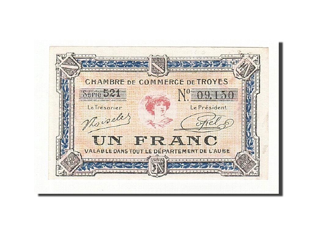 Billete, 1 Franc, Pirot:124-14, Francia, UNC, Troyes