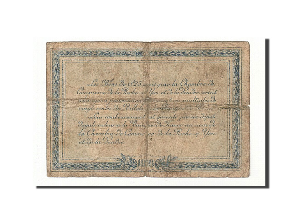 Banknote, Pirot:65-26, 25 Centimes, 1916, France, F(12-15), La Roche-sur-Yon
