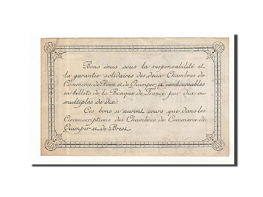 Geldschein, Frankreich, Quimper et Brest, 50 Centimes, 1922, VZ+, Pirot:104-22