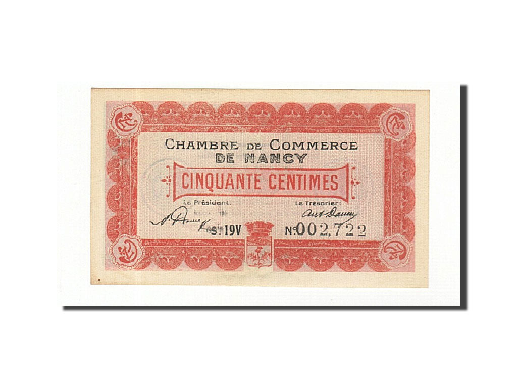 Geldschein, Frankreich, Nancy, 50 Centimes, 1920, UNZ-, Pirot:87-37